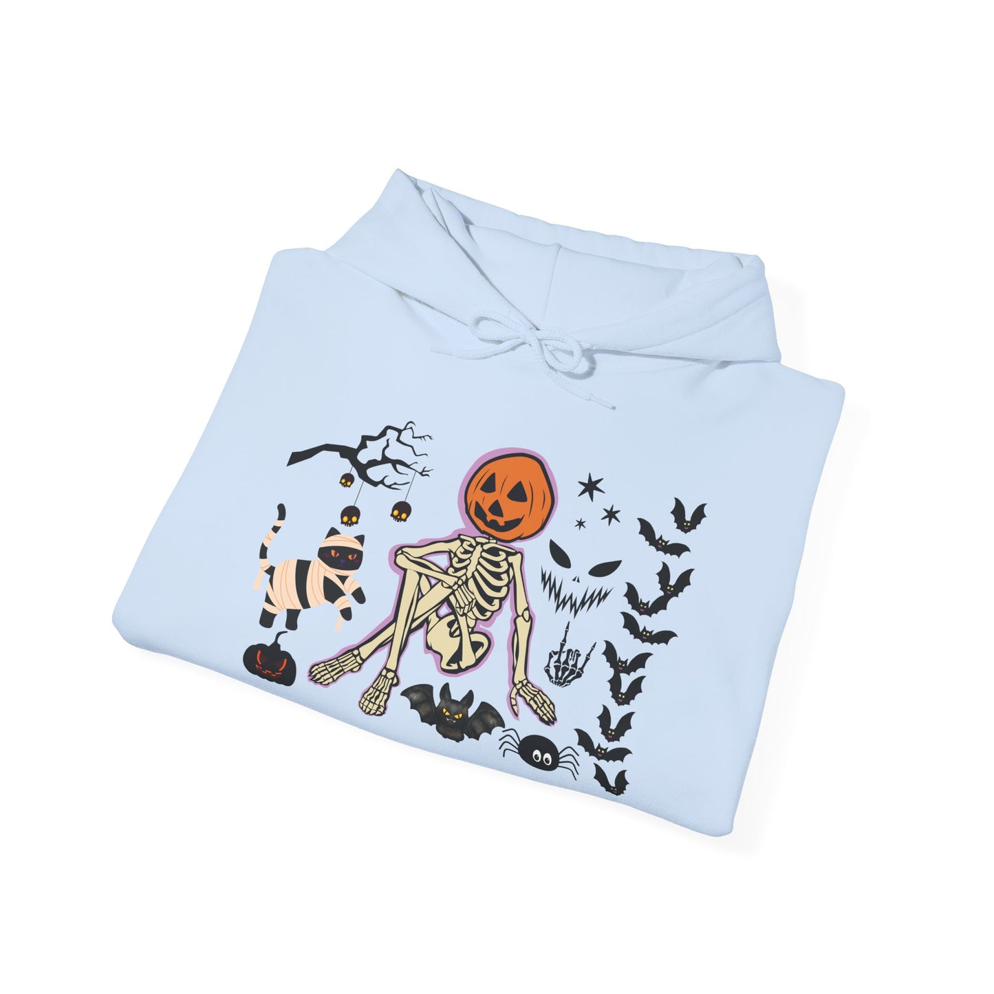 Pumpkin Skeleton Halloween Hoodie – Cute & Creepy Fall Sweatshirt