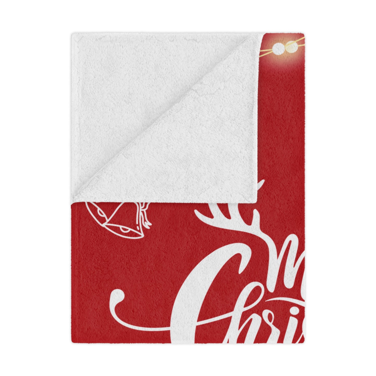 Merry Christmas in Red Printed Minky Blanket