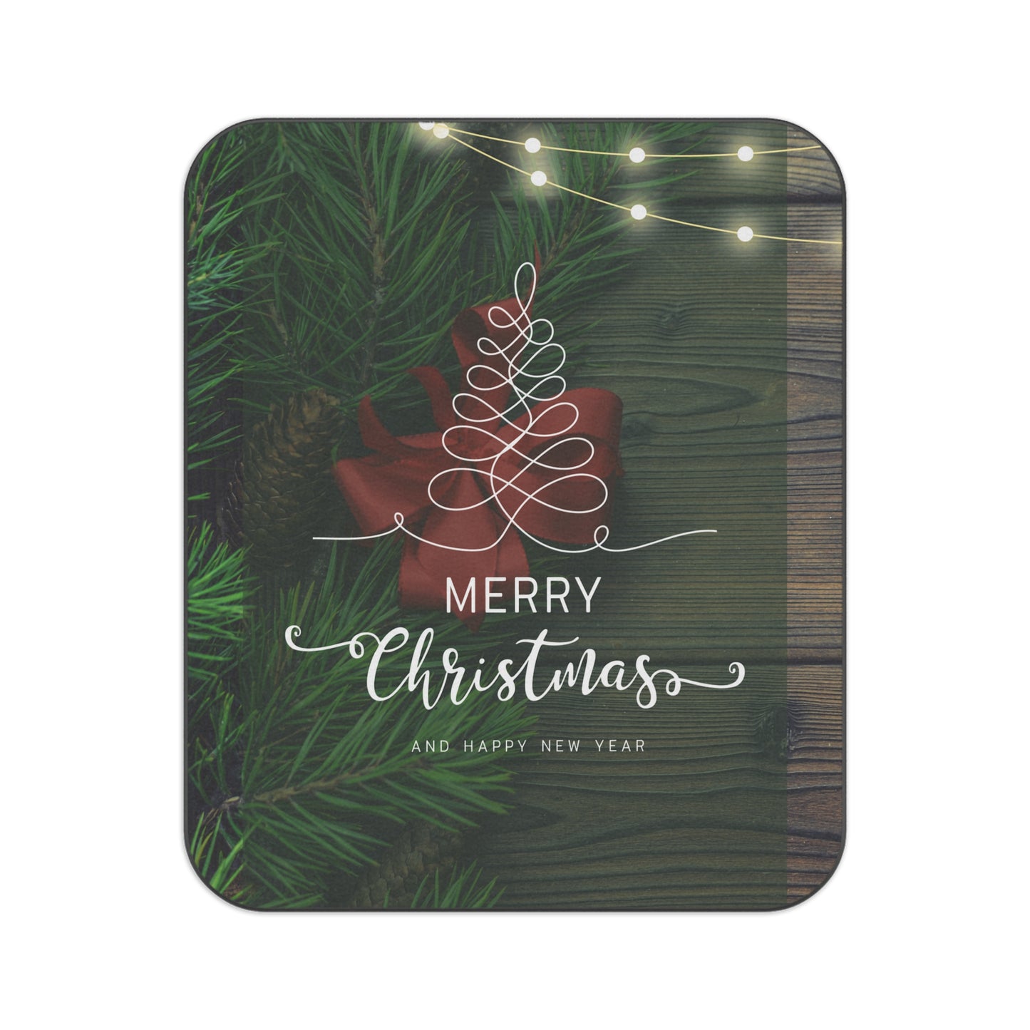 Merry Christmas with Tree Printed Picnic Blanket
