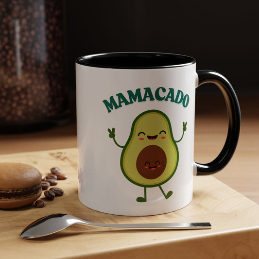 Mamacado Funny Avocado Mug – Cute New Mom Gift, Baby Announcement, Mother's Day Present, New Mama Reveal Cup