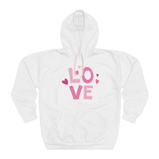 Valentine's Hoddie, Unisex Pullover Hoodie with Beautiful Love Printed, Valentine's Gift