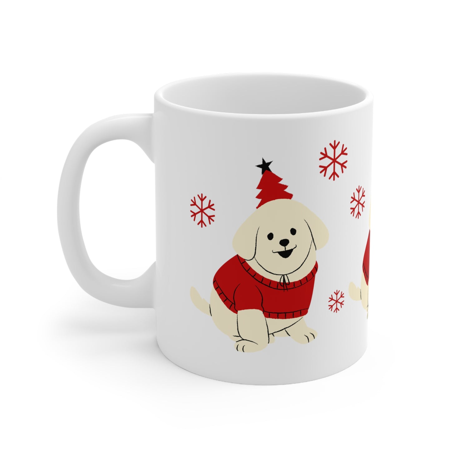 Spread Holiday Cheer with a Pawsome Puppy Mug (11, 15oz)