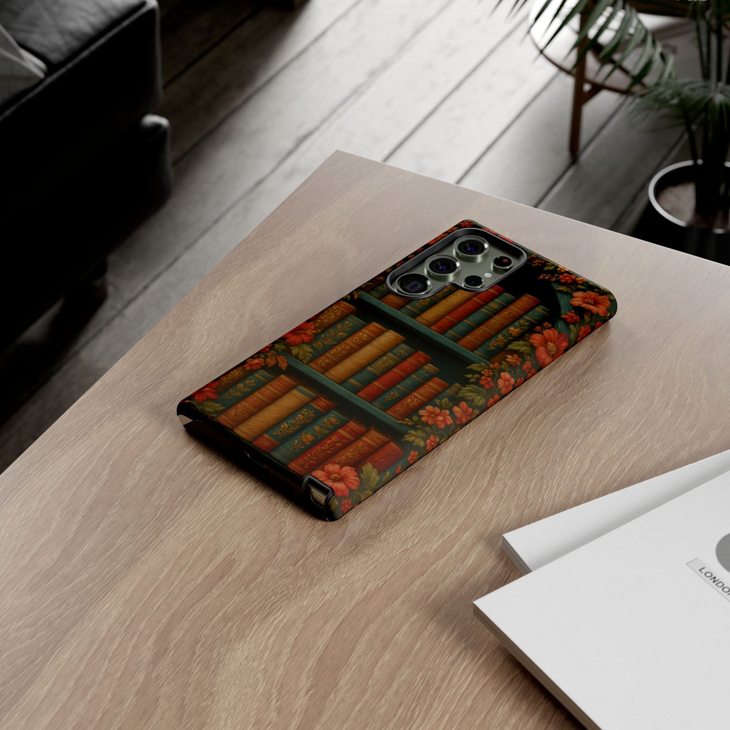 Phone Case - Bookshelf Vintage Book Lover's iPhone & Samsung Cover