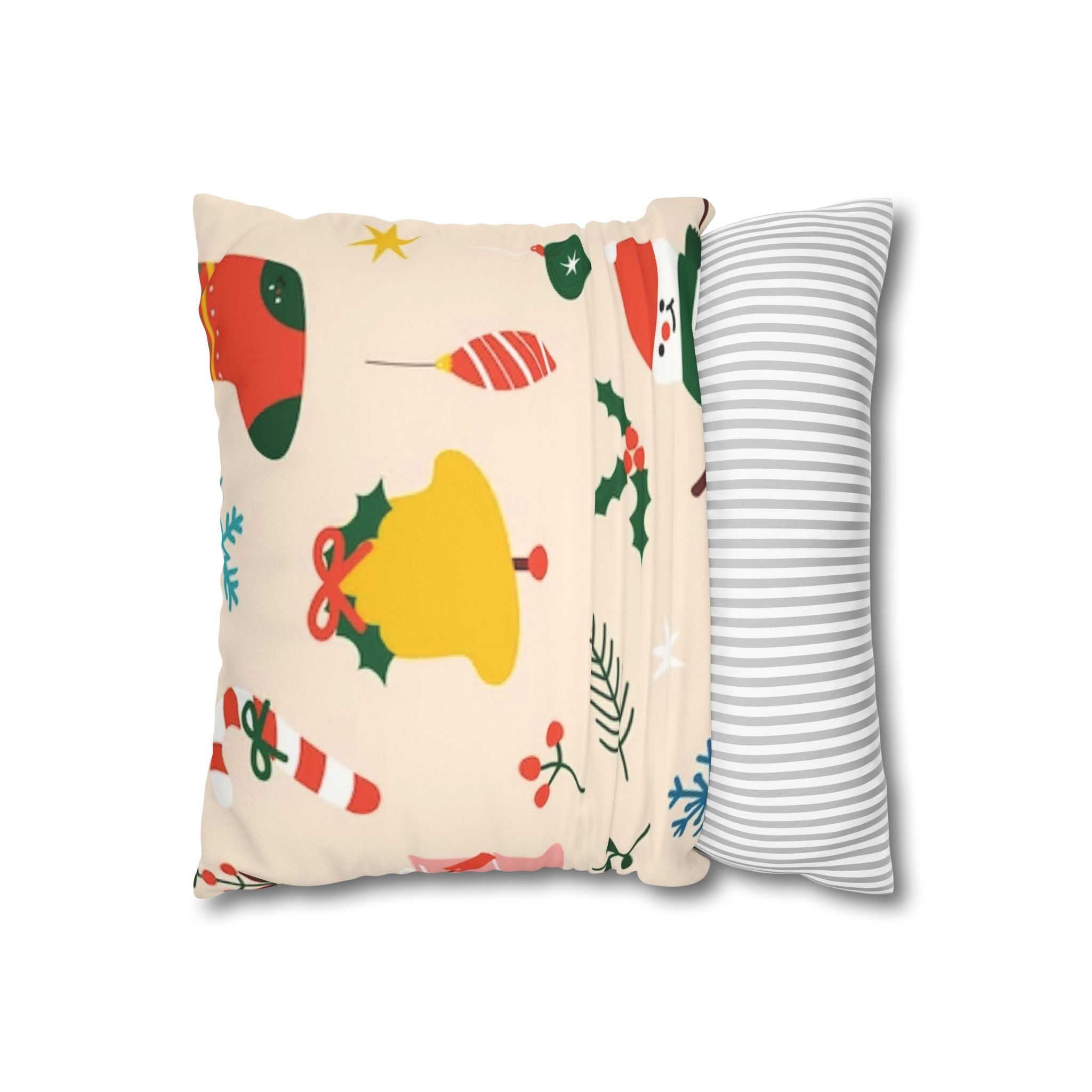 Christmas Faux Suede Decorative Pillow Cover – Square, Multiple Sizes