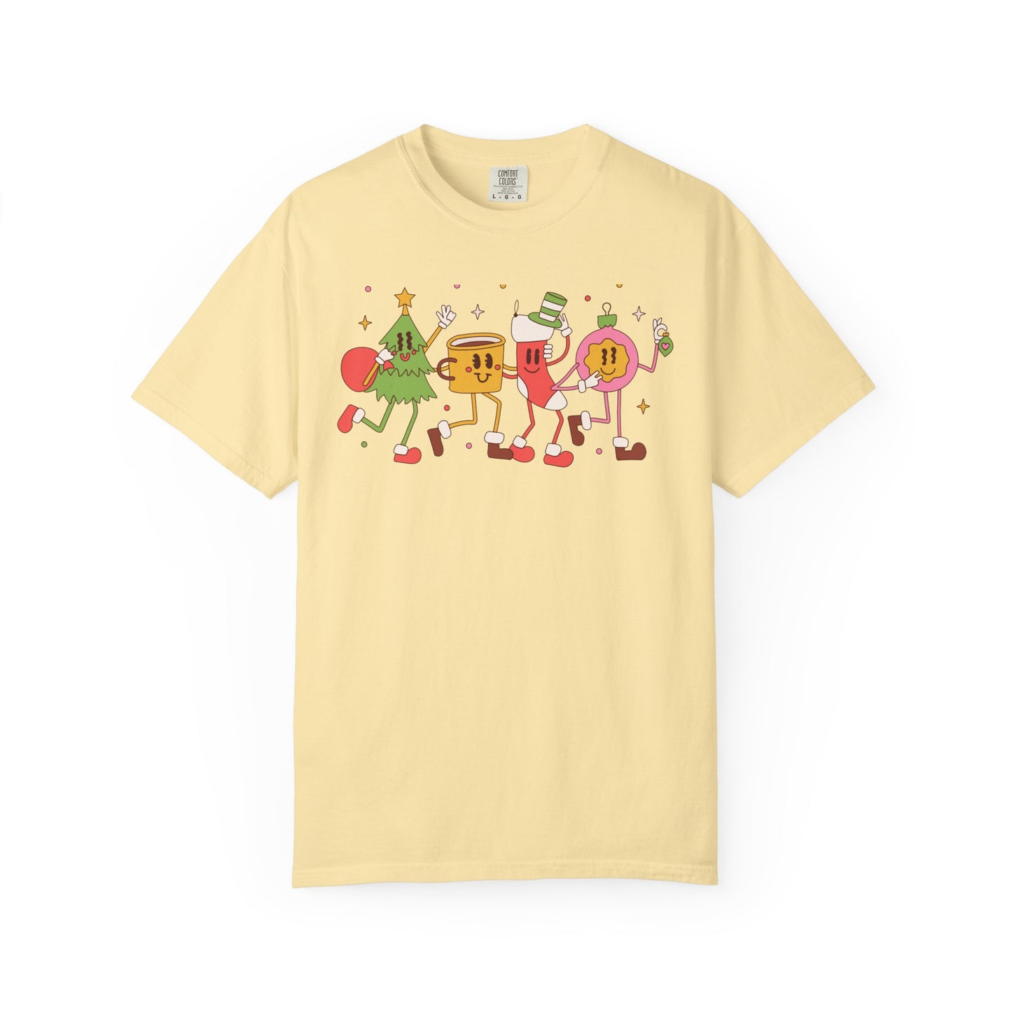 Cute Christmas Party Characters T-Shirt – Fun Holiday Graphic Tee for Adults & Teens