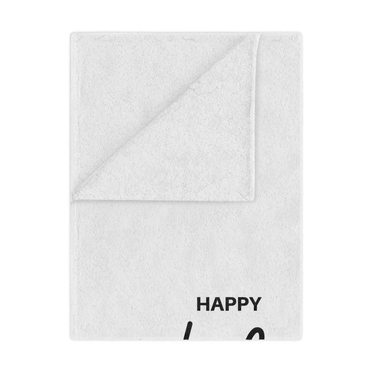 Happy Valentine with Flying Hearts Printed Velveteen Minky Blanket