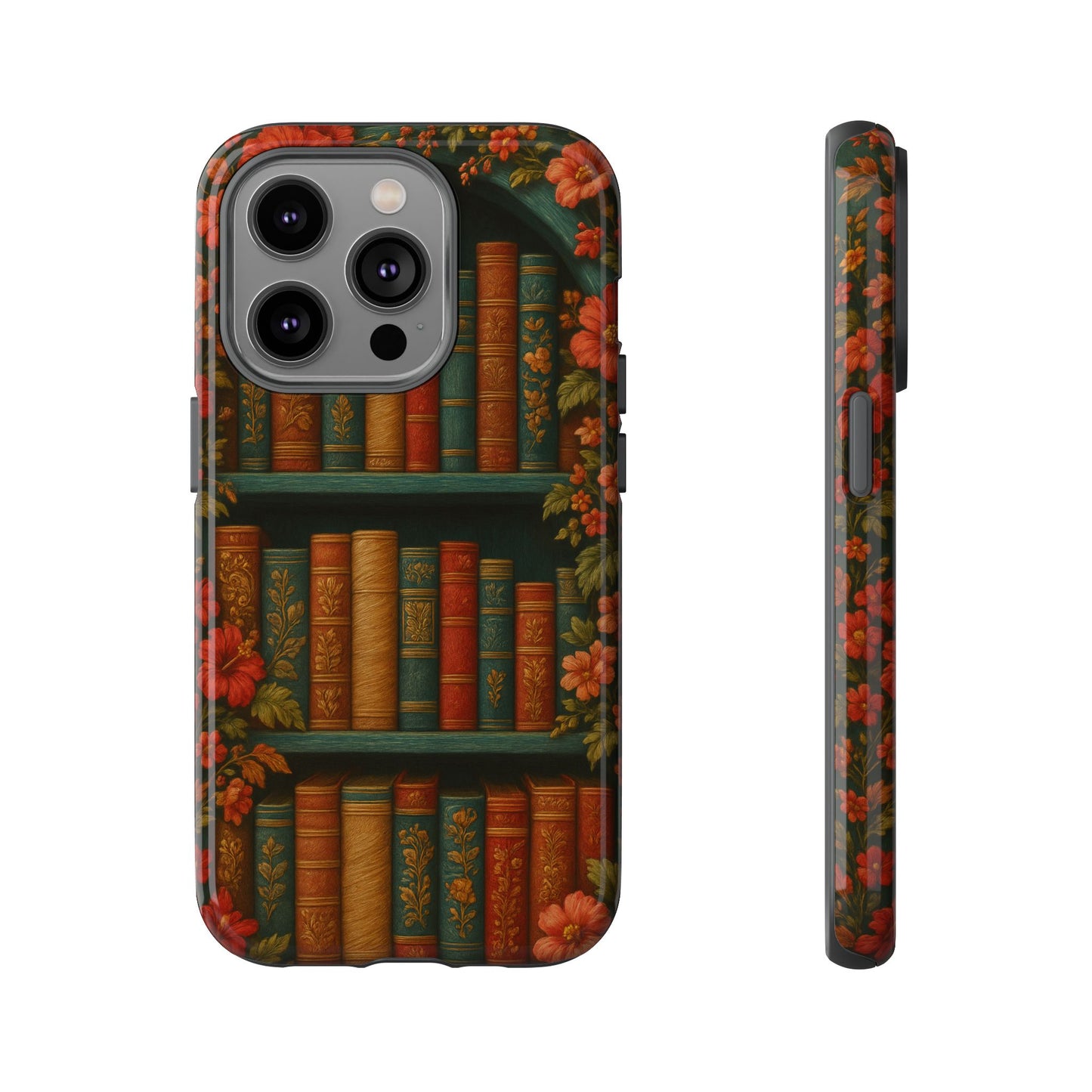 Phone Case - Bookshelf Vintage Book Lover's iPhone & Samsung Cover