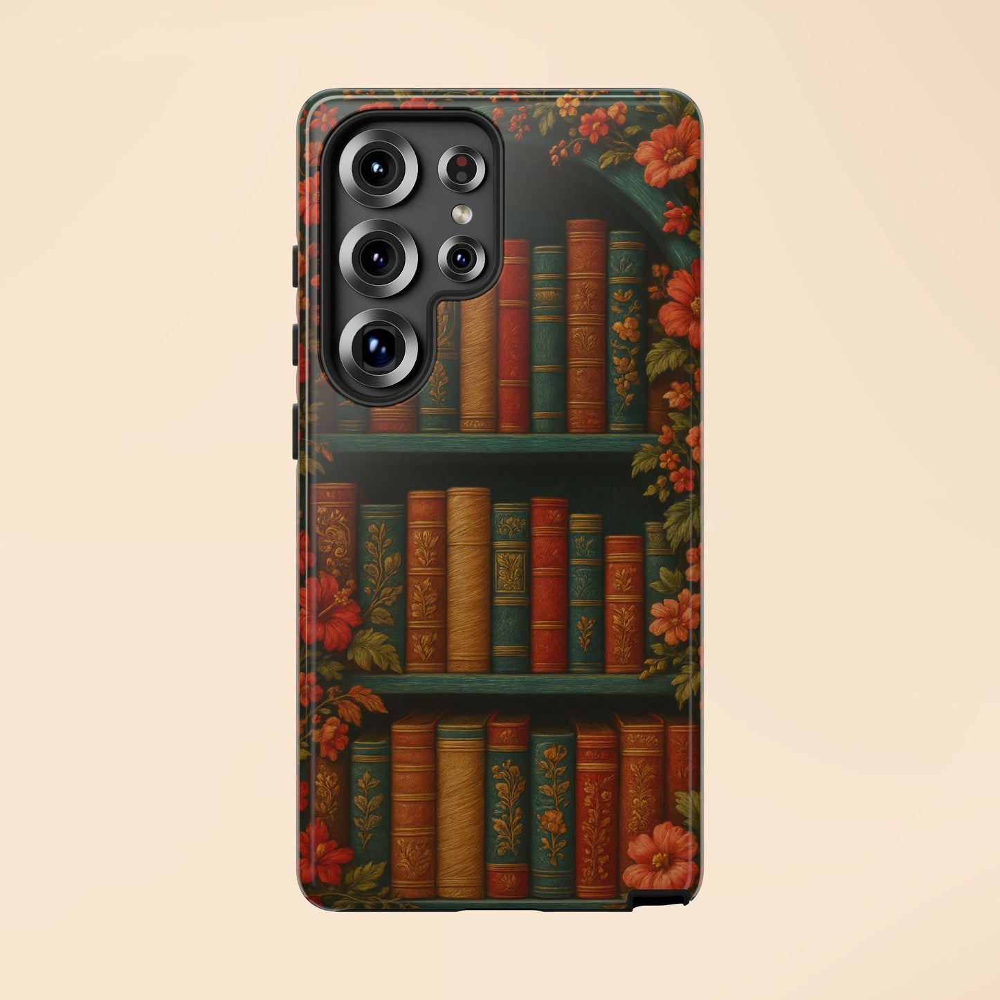 Phone Case - Bookshelf Vintage Book Lover's iPhone & Samsung Cover