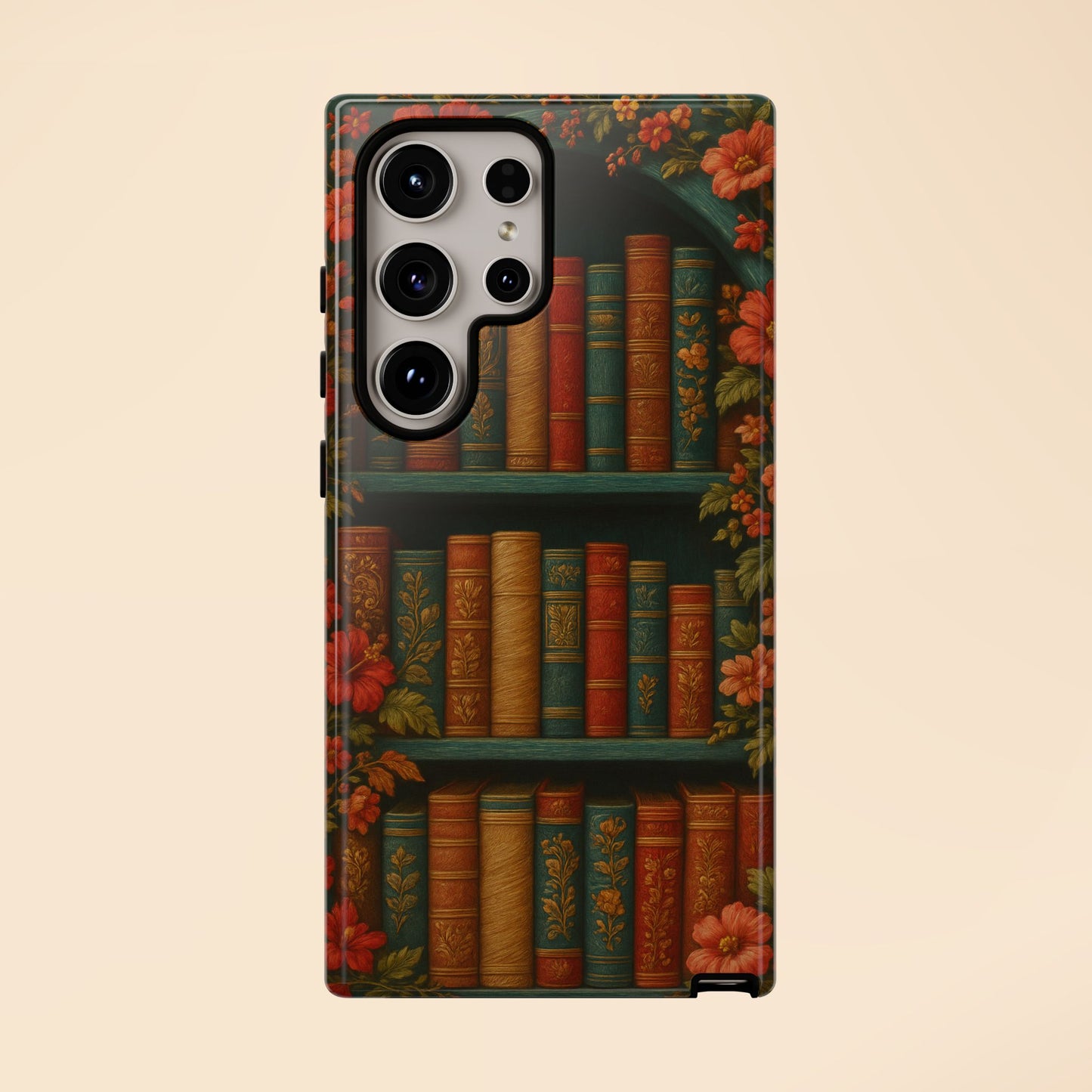 Phone Case - Bookshelf Vintage Book Lover's iPhone & Samsung Cover