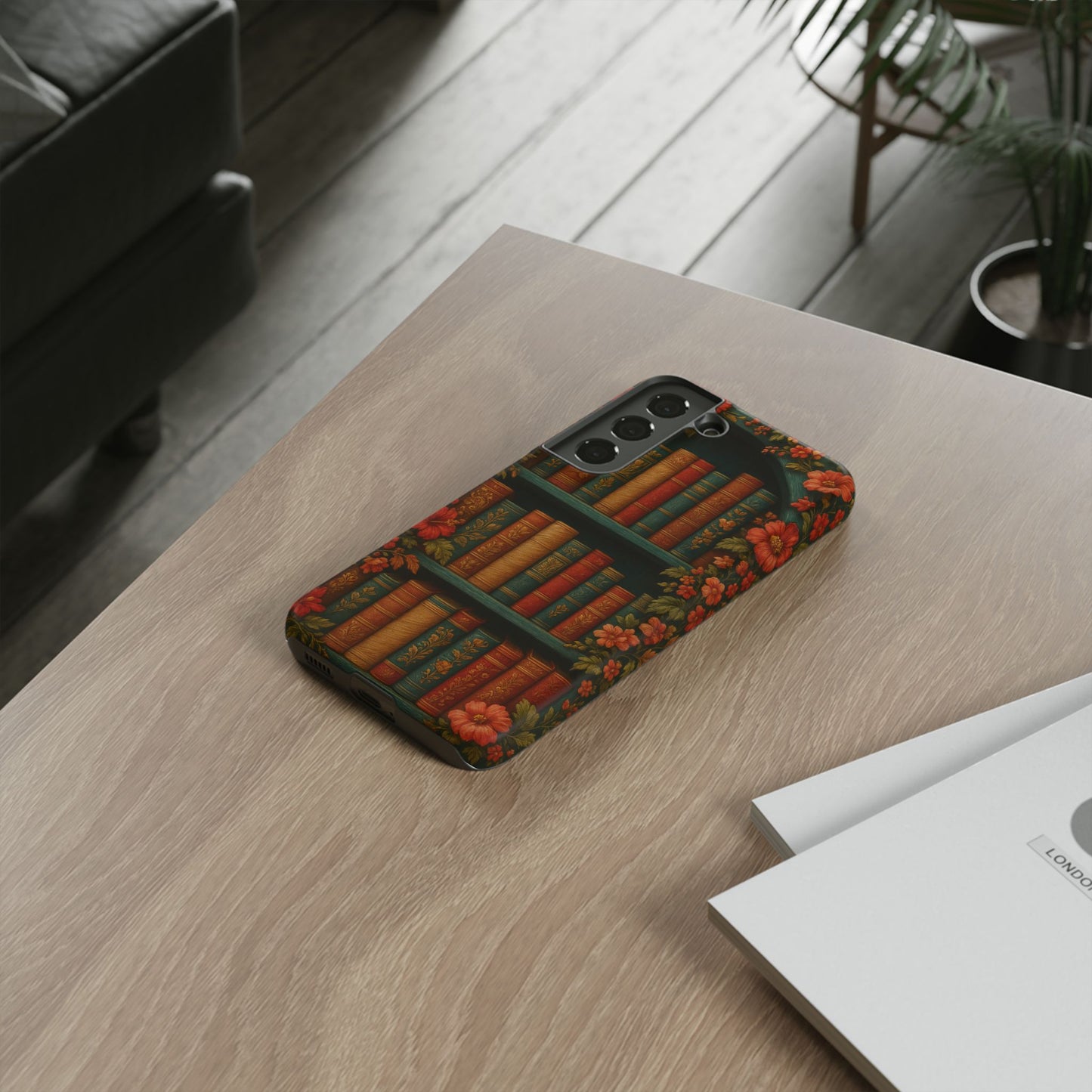 Phone Case - Bookshelf Vintage Book Lover's iPhone & Samsung Cover
