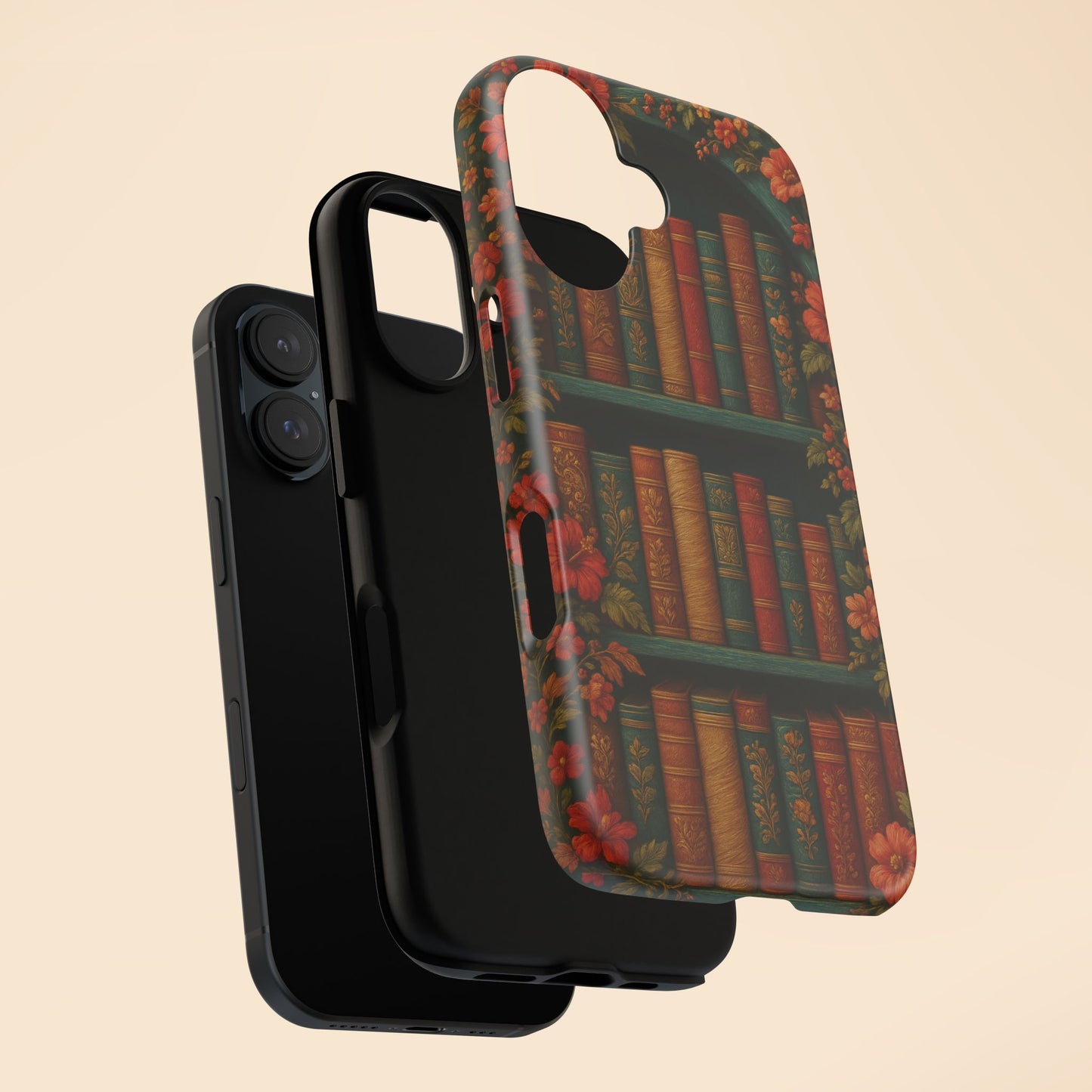 Phone Case - Bookshelf Vintage Book Lover's iPhone & Samsung Cover