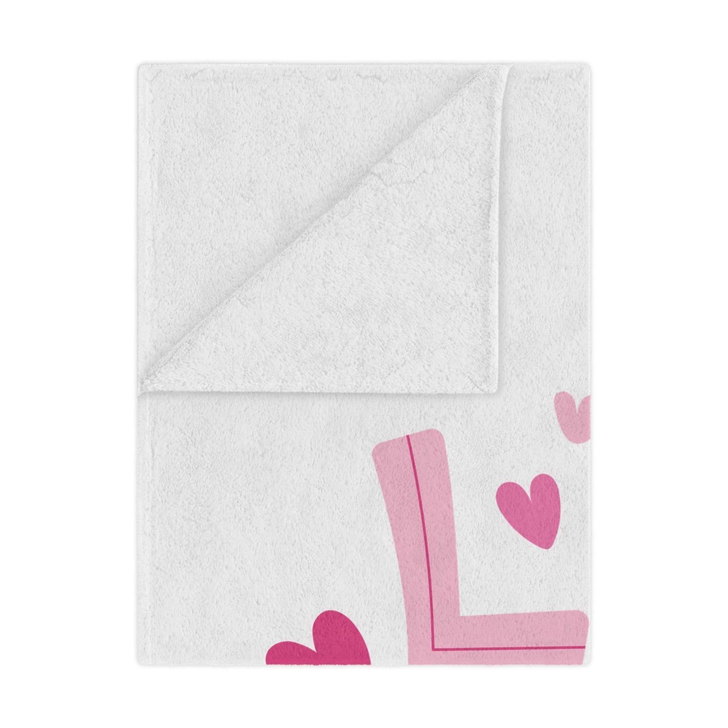 Love with Flying Heart Printed Minky Blanket for Valentine Day Gift