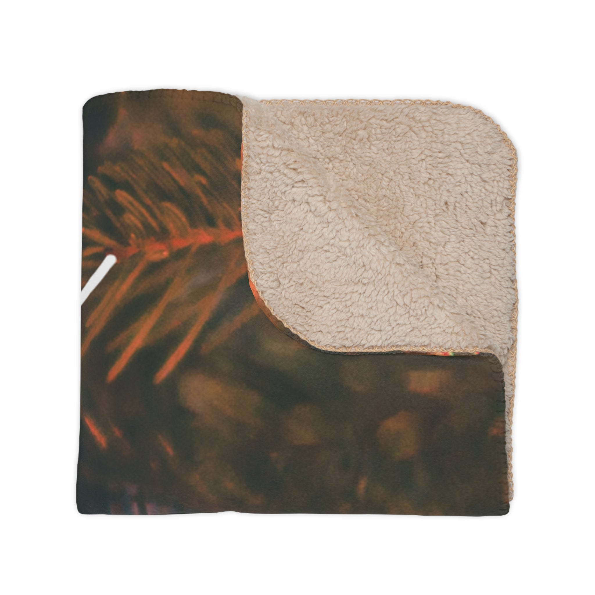 Merry Christmas with Ornaments Printed Sherpa Blanket