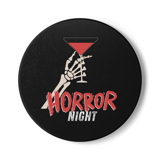 Happy Halloween Ceramic Coaster – Playful Jack-O’-Lantern with Bats