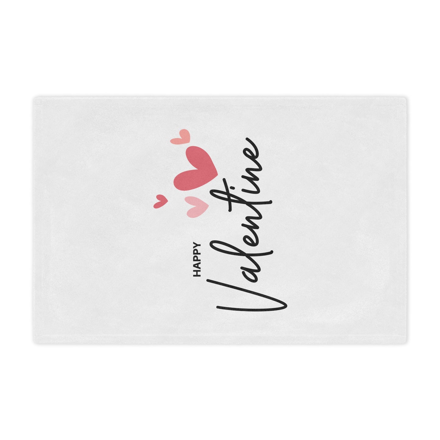 Happy Valentine with Flying Hearts Minky Blanket for Valentine