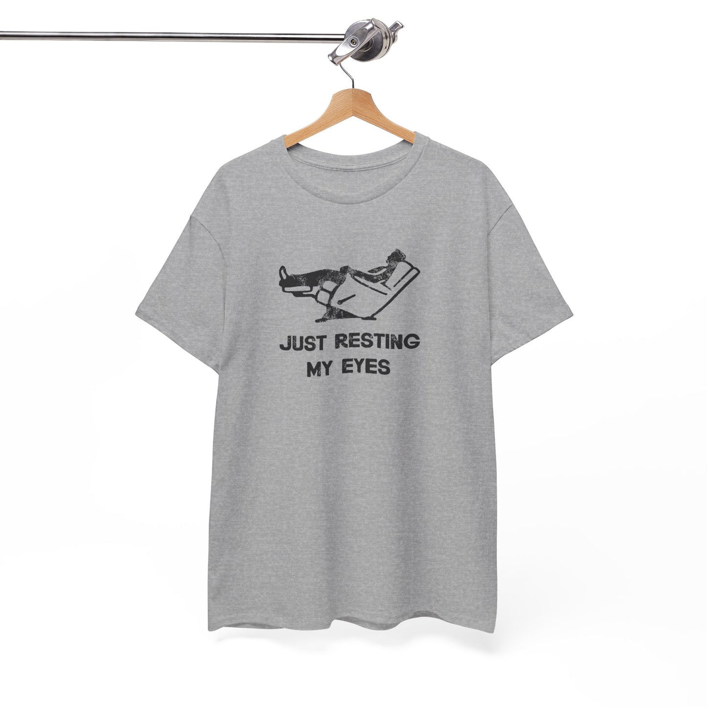 JUST RESTING MY EYES – Funny Dad Nap T-Shirt, Lazy Day Recliner Tee, Perfect Gift for Nappers