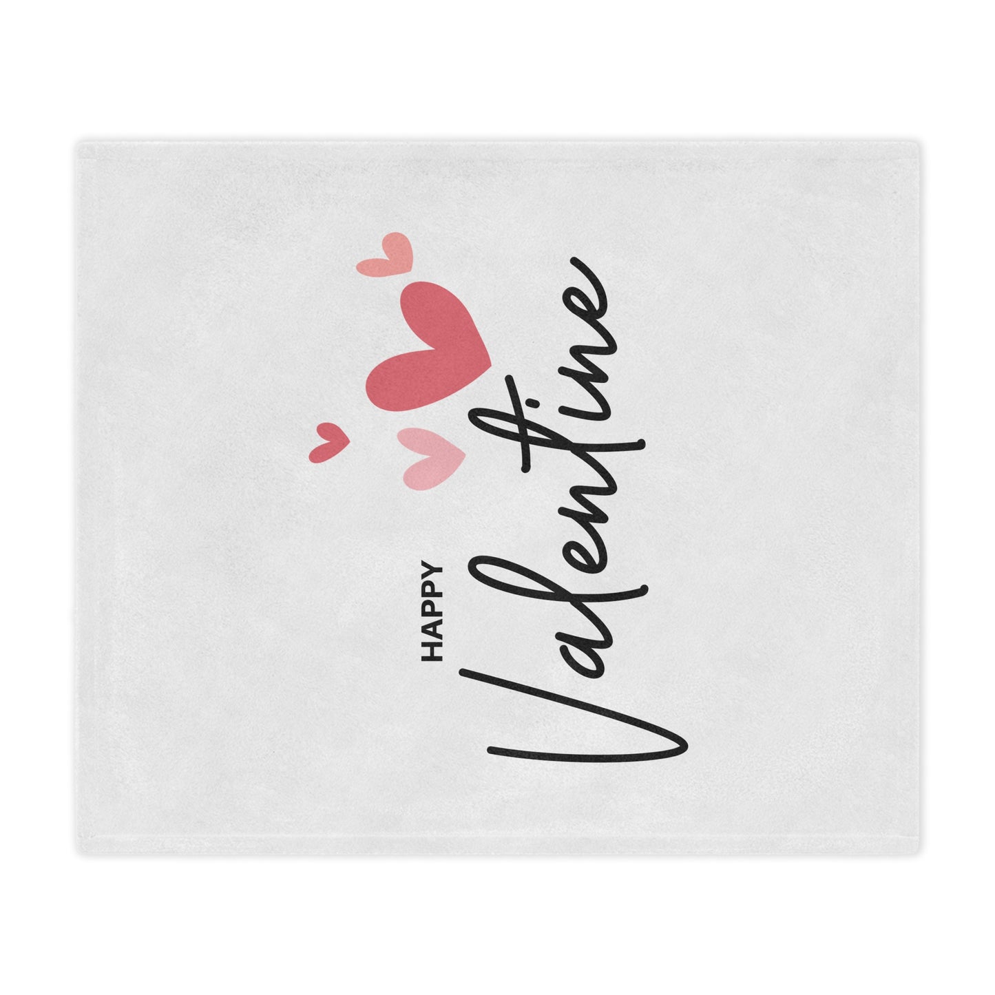 Happy Valentine with Flying Hearts Minky Blanket for Valentine