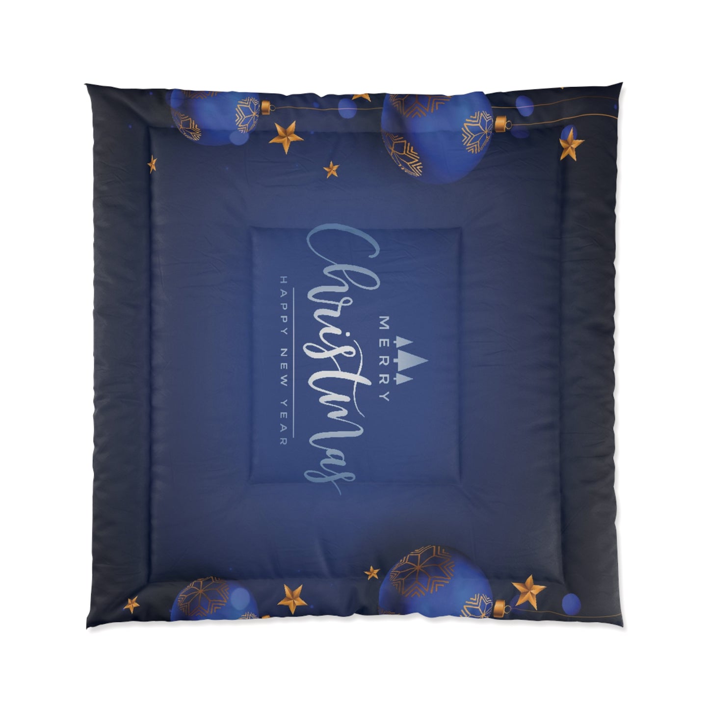 Dark Blue Christmas Comforter