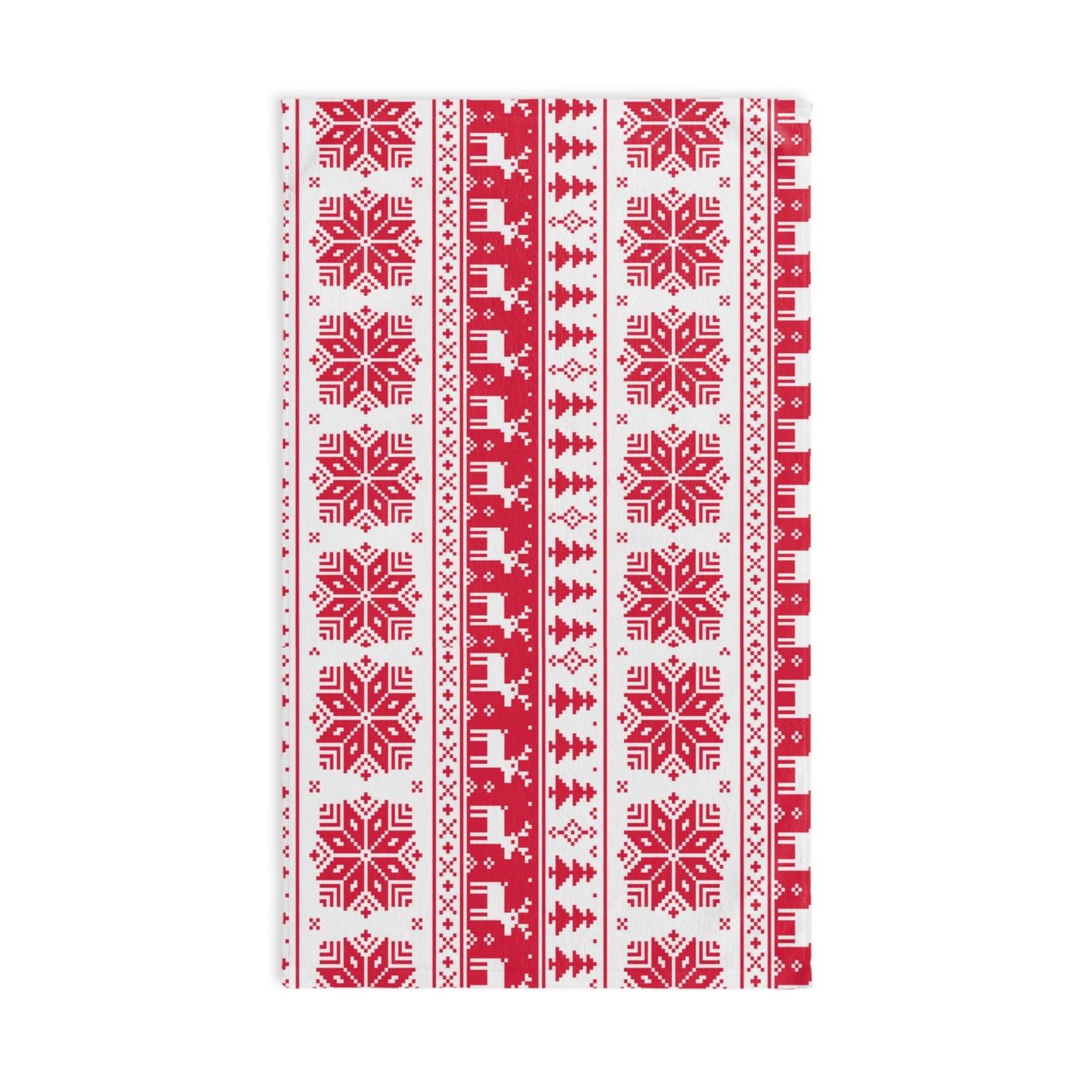 Soft Christmas Hand Towel – Polyester Front & Cotton Back, 16"x28"
