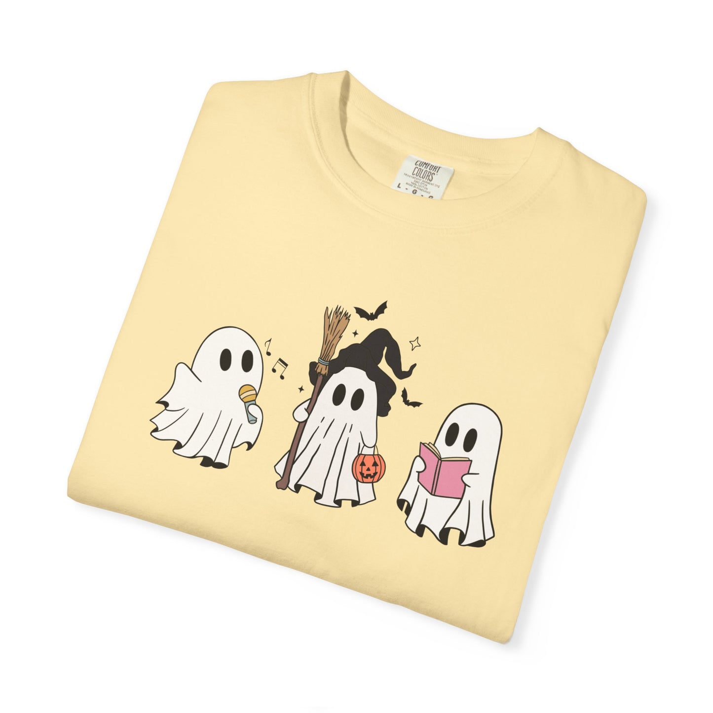 Cute Ghost Friends Halloween T-Shirt – Fun Cartoon Graphic Tee for Spooky Season