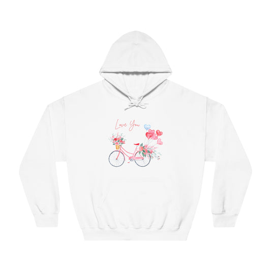 Valentine's Gift, Unisex DryBlend® Hooded Sweatshirt for Her and Him