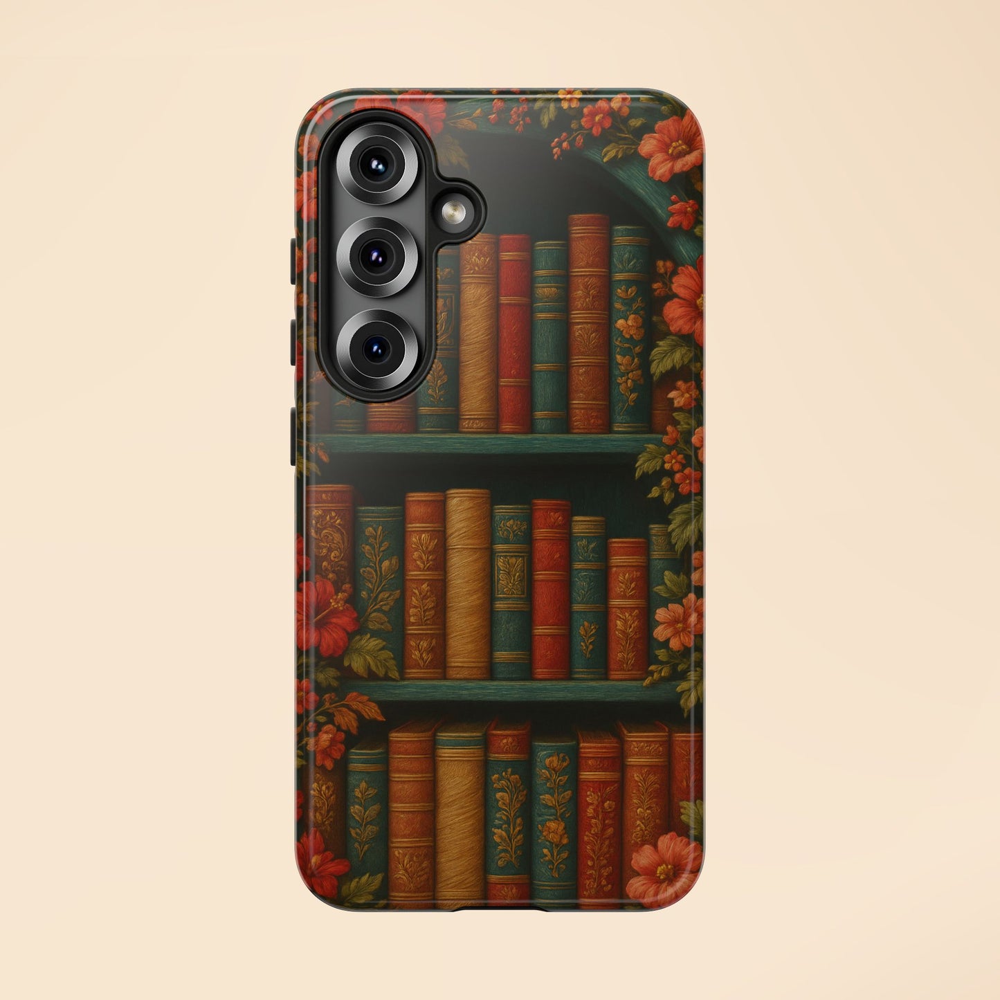 Phone Case - Bookshelf Vintage Book Lover's iPhone & Samsung Cover