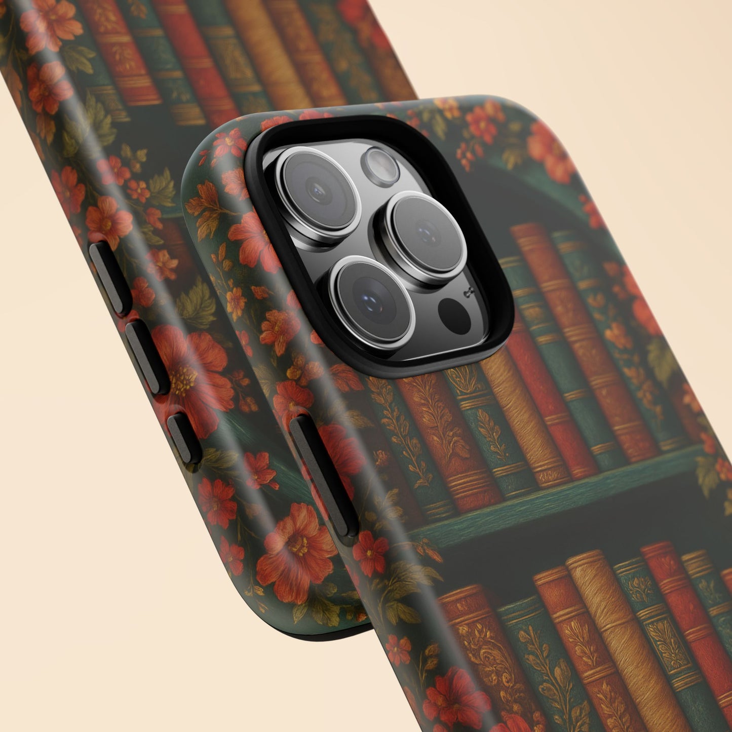 Phone Case - Bookshelf Vintage Book Lover's iPhone & Samsung Cover