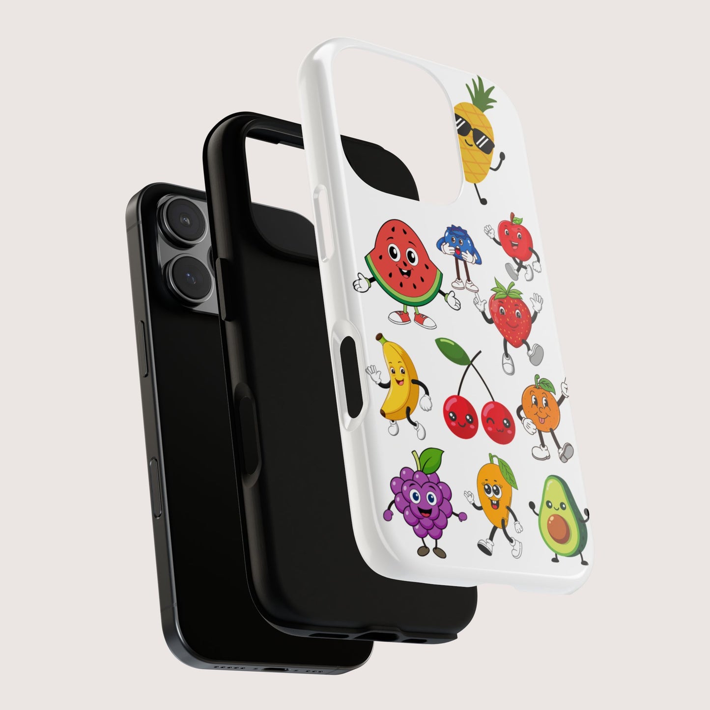 Fruit-Themed Tough Phone Case – Cute & Durable Smartphone Cover with Fun Fruit Pattern | Unique Gift for Teens & Trend Lovers