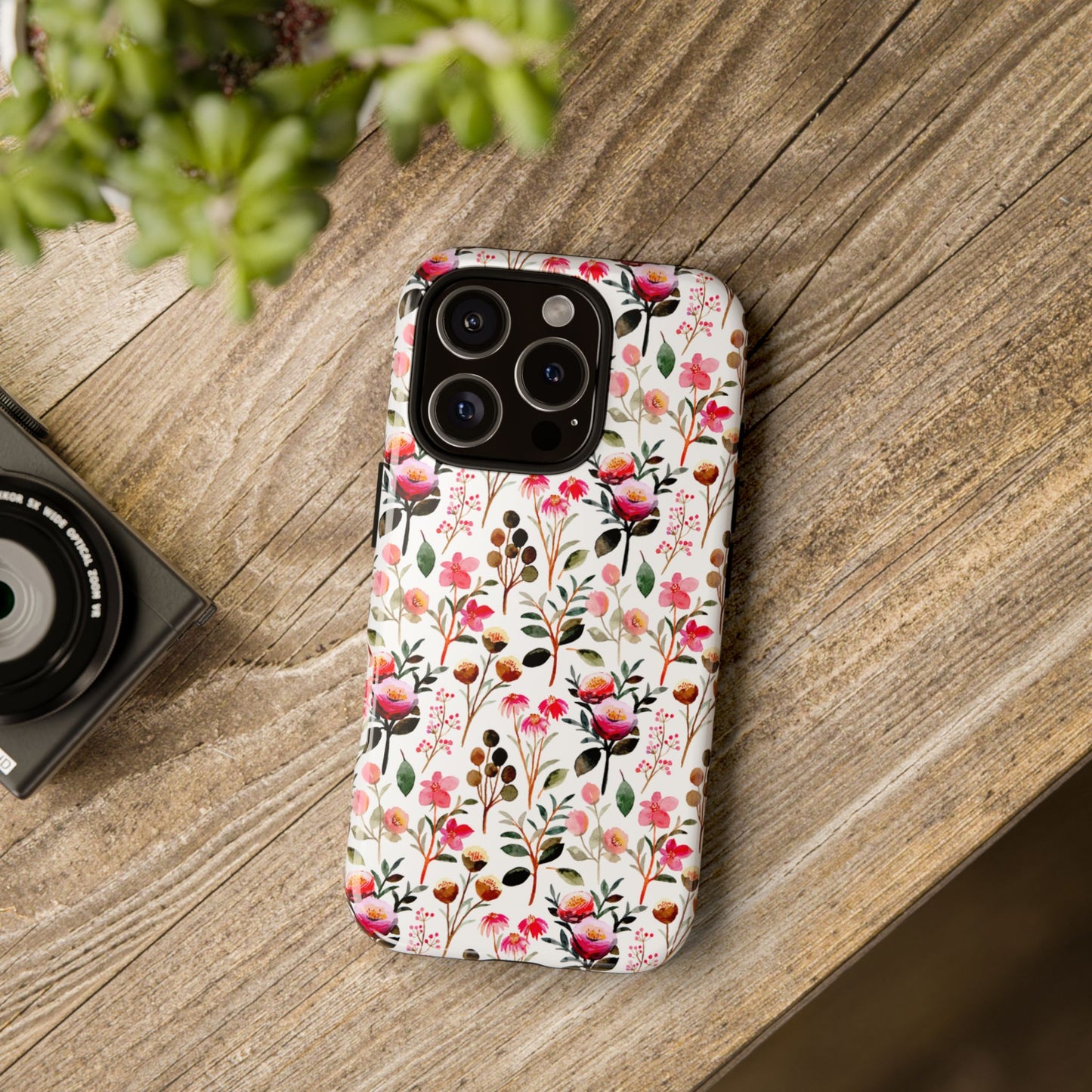 Floral Tough Phone Case – Durable & Protective Phone Cover with Elegant Flower Design | Perfect Gift for Her