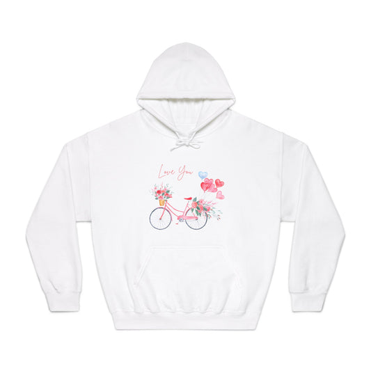 Valentine's Gift, Unisex DryBlend® Hooded Sweatshirt for Her and Him