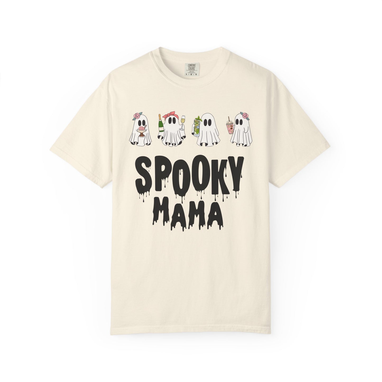 Halloween Spooky Mama Garment-Dyed T-shirt