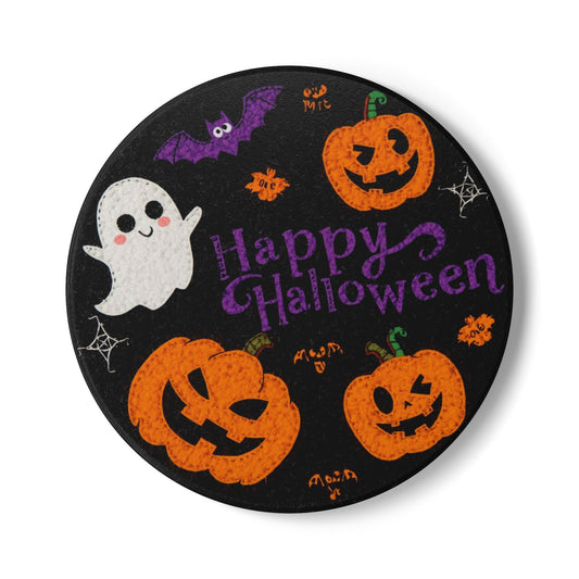 Halloween Ceramic Coaster with Ghost Design