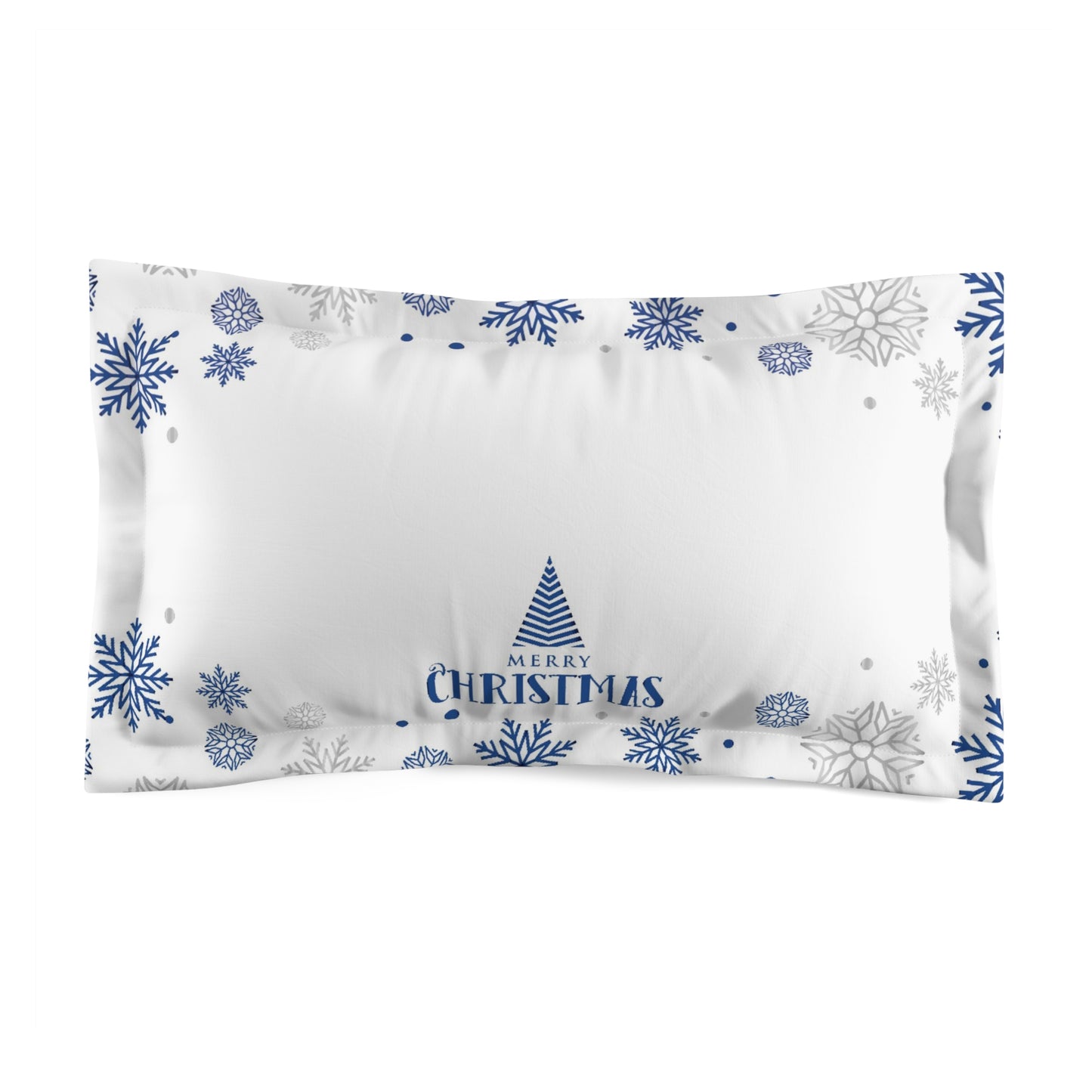 White Christmas Microfiber Pillow Sham