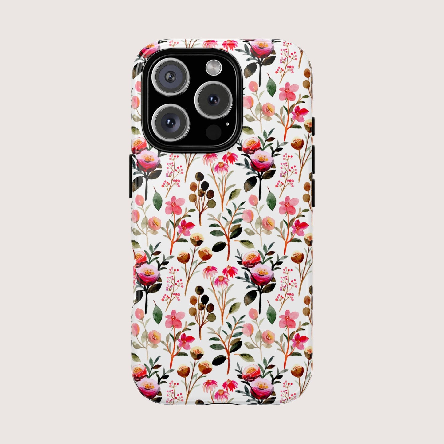 Floral Tough Phone Case – Durable & Protective Phone Cover with Elegant Flower Design | Perfect Gift for Her