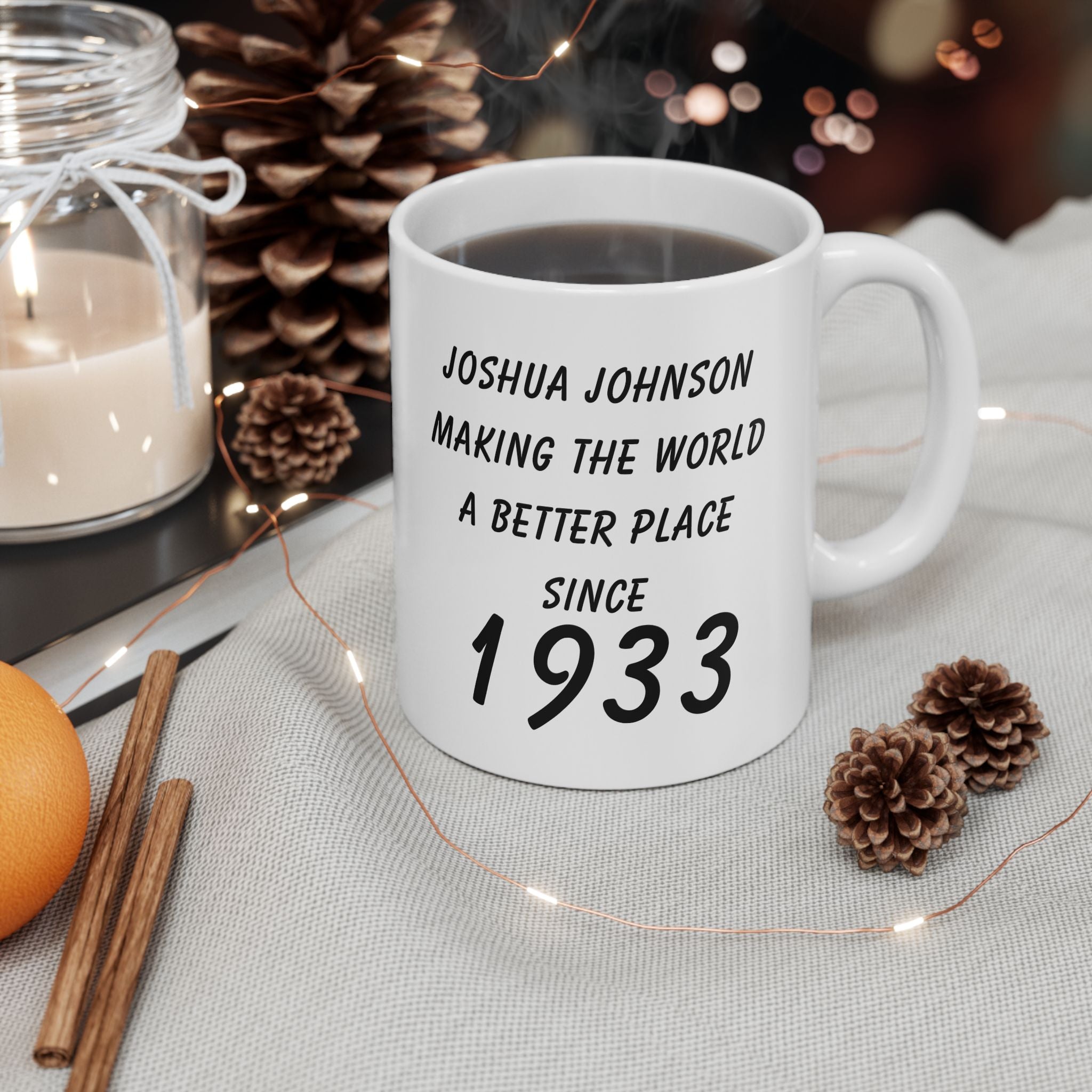 31st Birthday Mug, Since 1993 Birthday Custom Mug 11oz, White