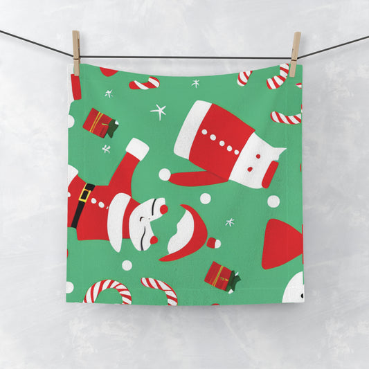 Festive Christmas Face Towel – Soft & Absorbent Holiday Hand & Makeup Cloth