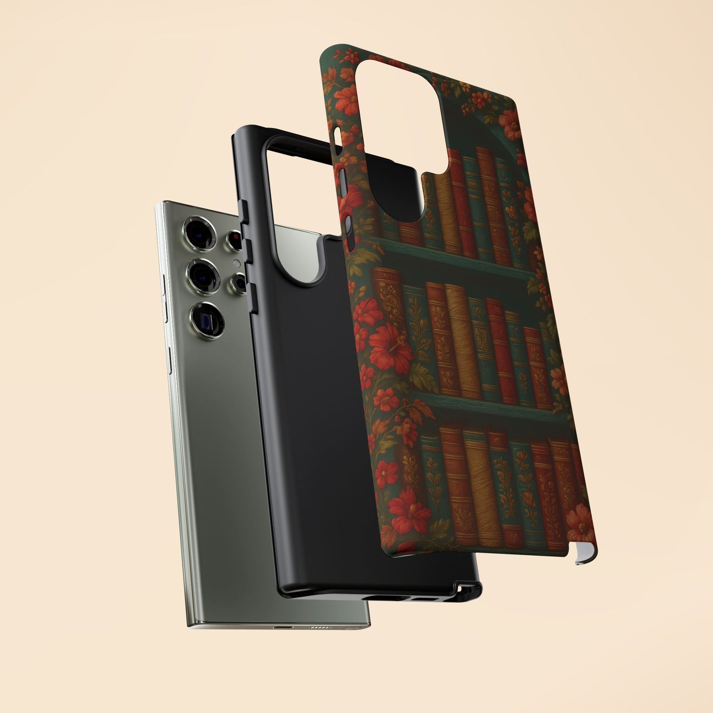Phone Case - Bookshelf Vintage Book Lover's iPhone & Samsung Cover