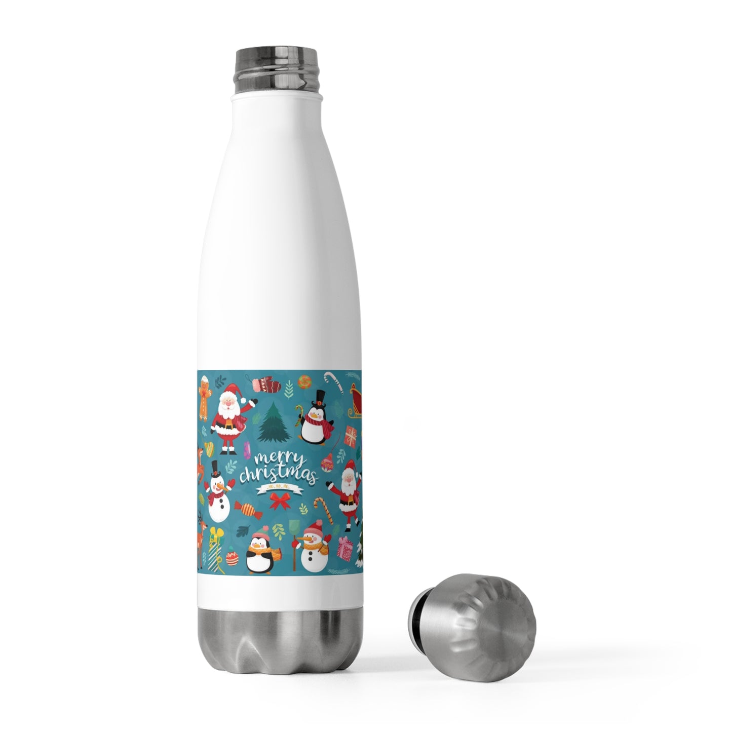 Christmas 20oz Insulated Stainless Steel Bottle – Festive Hot & Cold Drink Flask