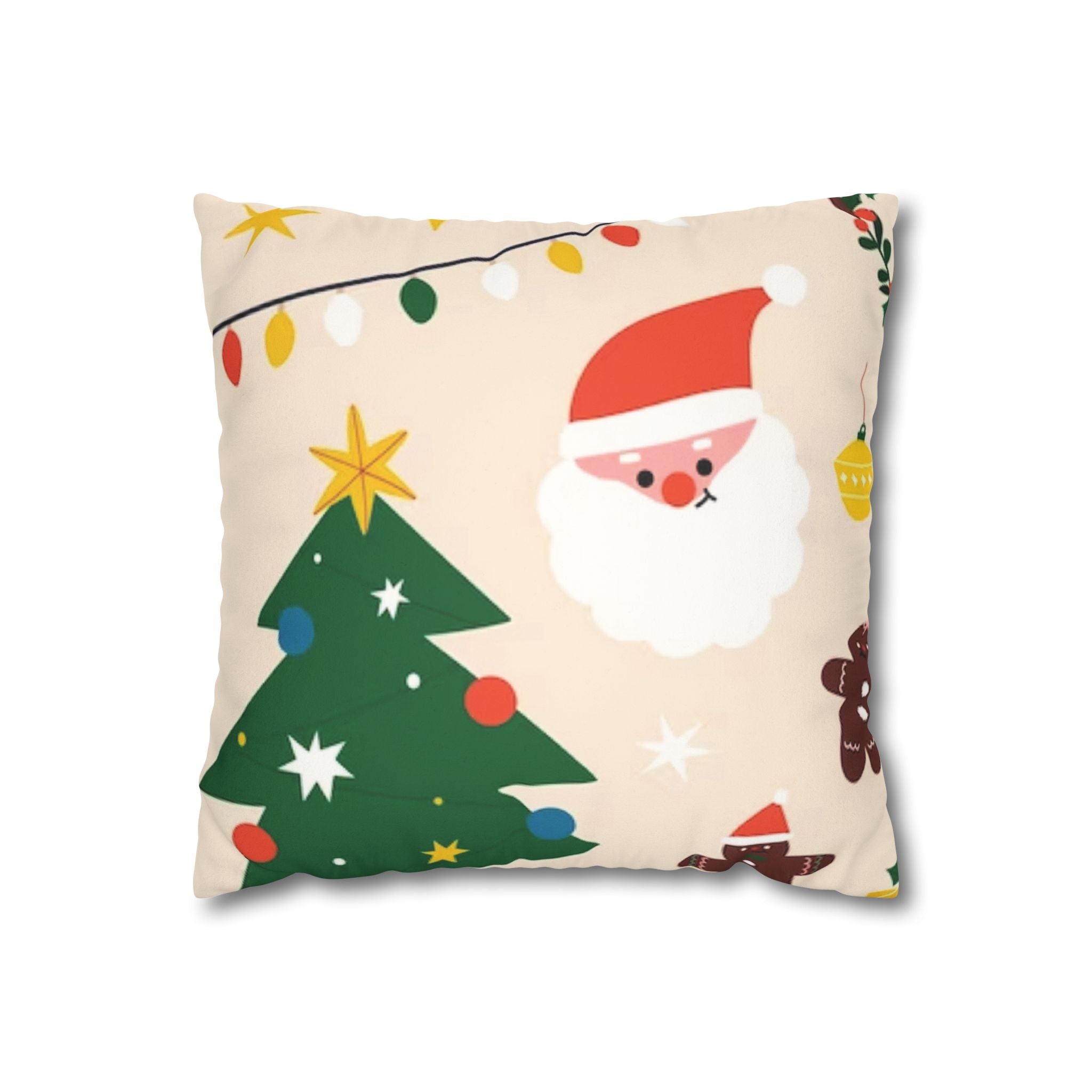 Christmas Faux Suede Decorative Pillow Cover – Square, Multiple Sizes
