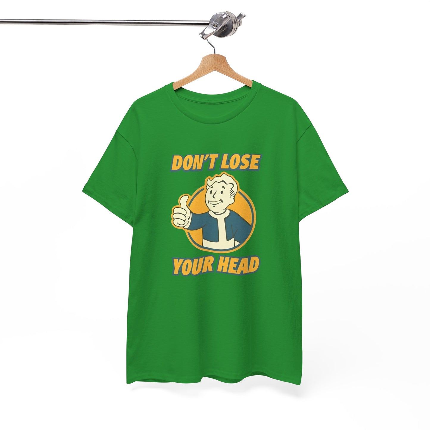 Fallout Vault Boy T-Shirt – “Don’t Lose Your Head” Graphic Tee, Gamer Shirt