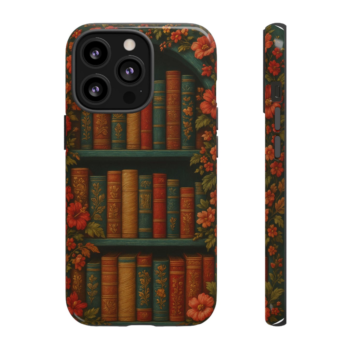 Phone Case - Bookshelf Vintage Book Lover's iPhone & Samsung Cover