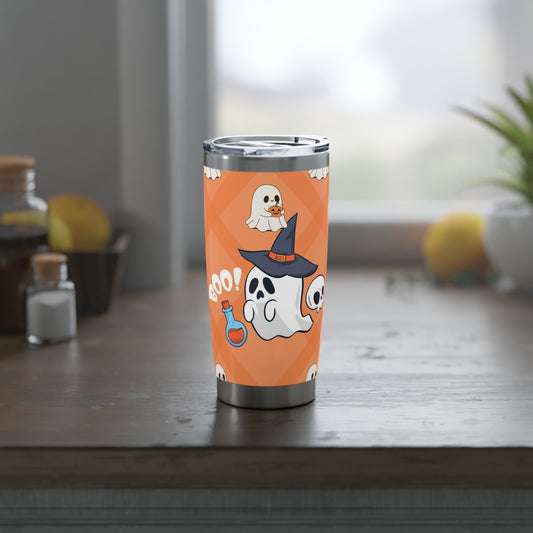 Halloween Ghost Boo 20oz Tumbler, Spooky Boo Stainless Steel Cup, Halloween Insulated Cup Gift, Funny Ghost Tumbler