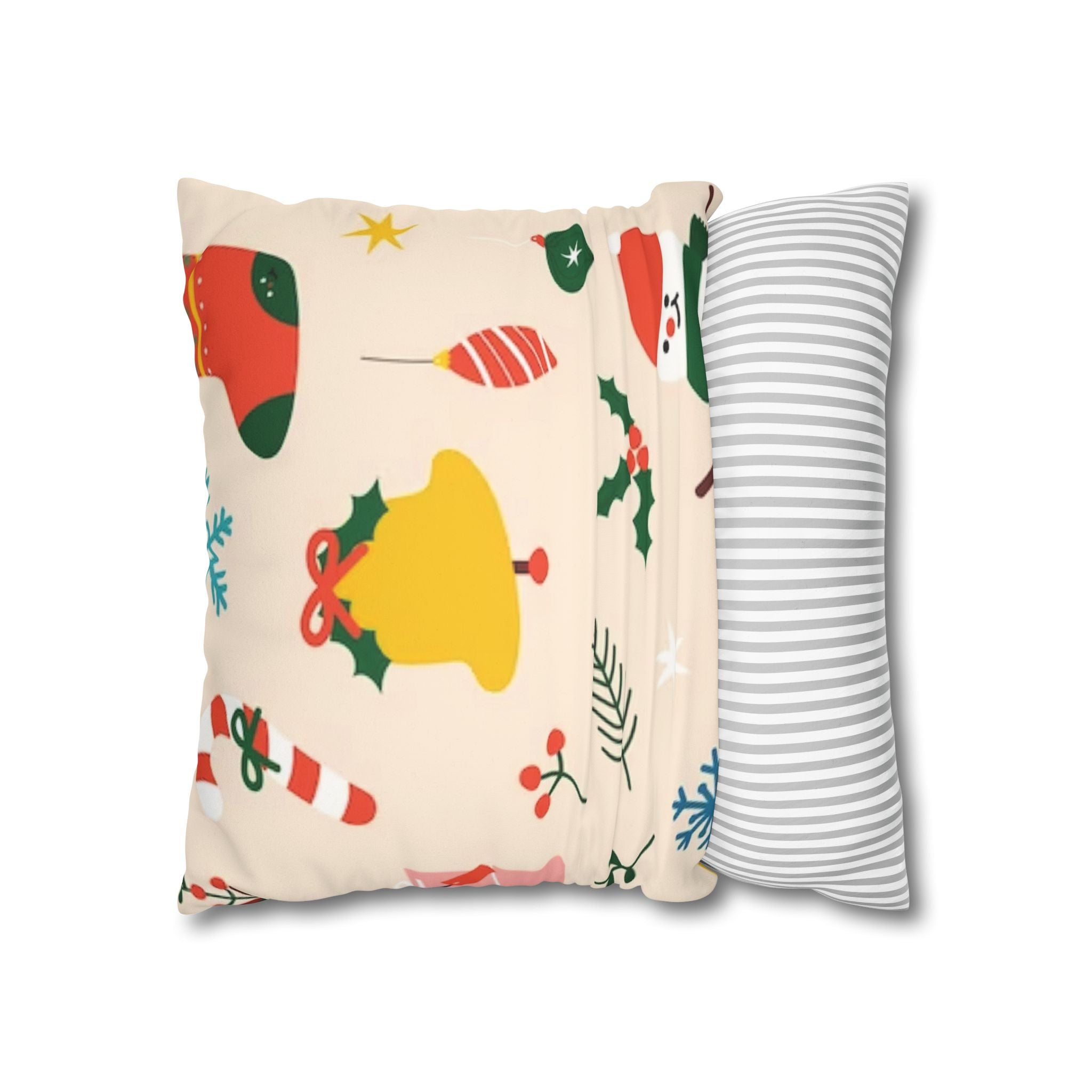 Christmas Faux Suede Decorative Pillow Cover – Square, Multiple Sizes