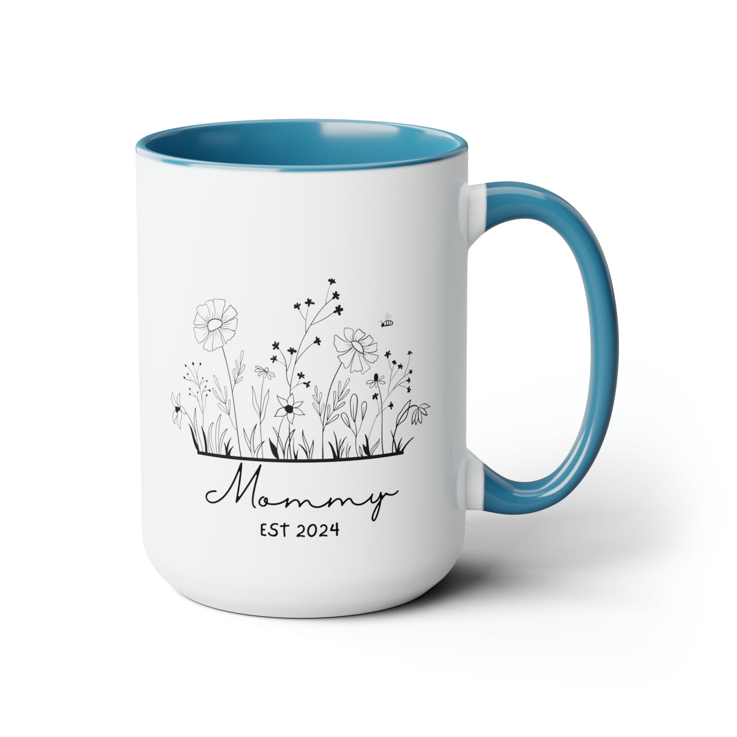 Mommy EST 2024 Flower Mug, Mother's Day Gift