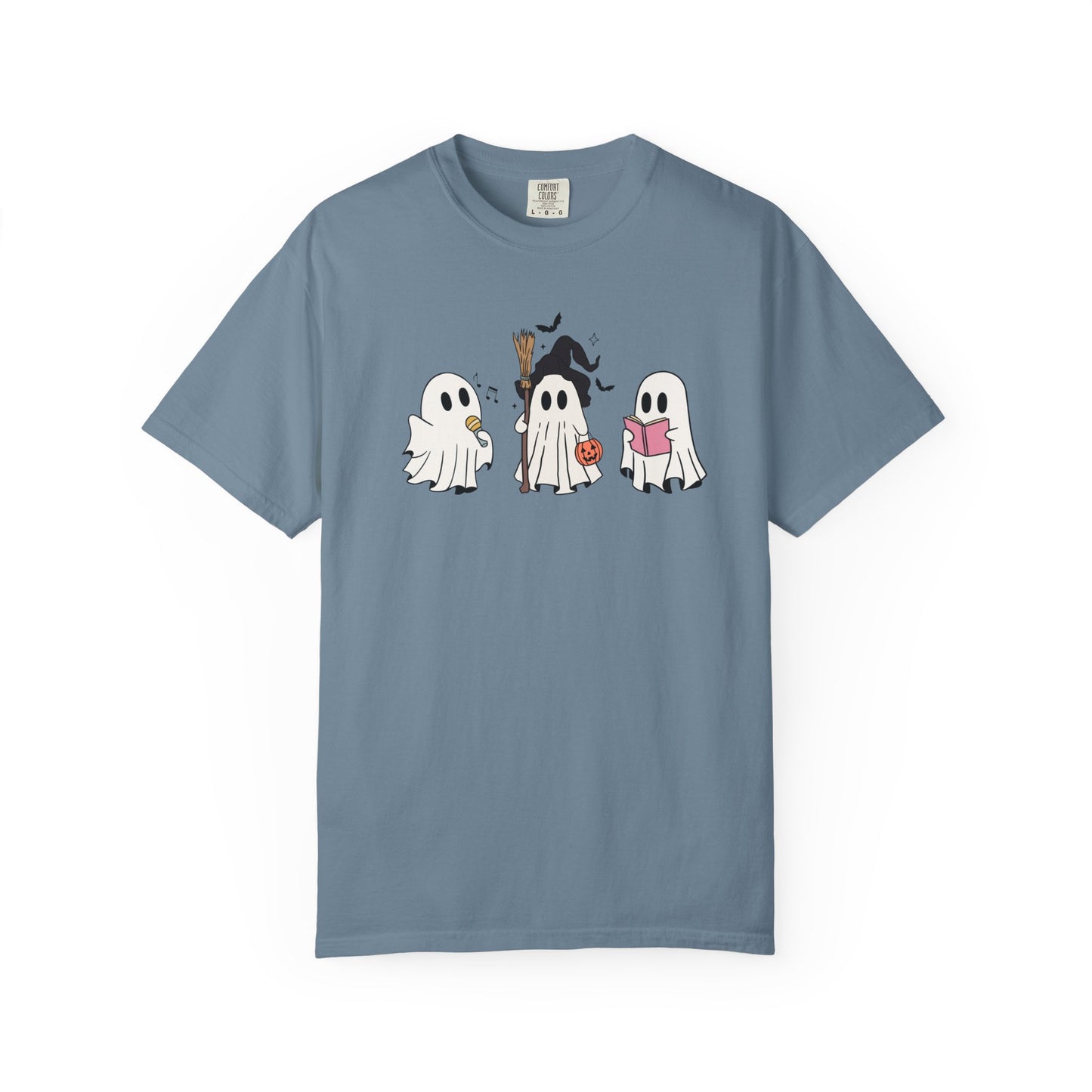 Cute Ghost Friends Halloween T-Shirt – Fun Cartoon Graphic Tee for Spooky Season
