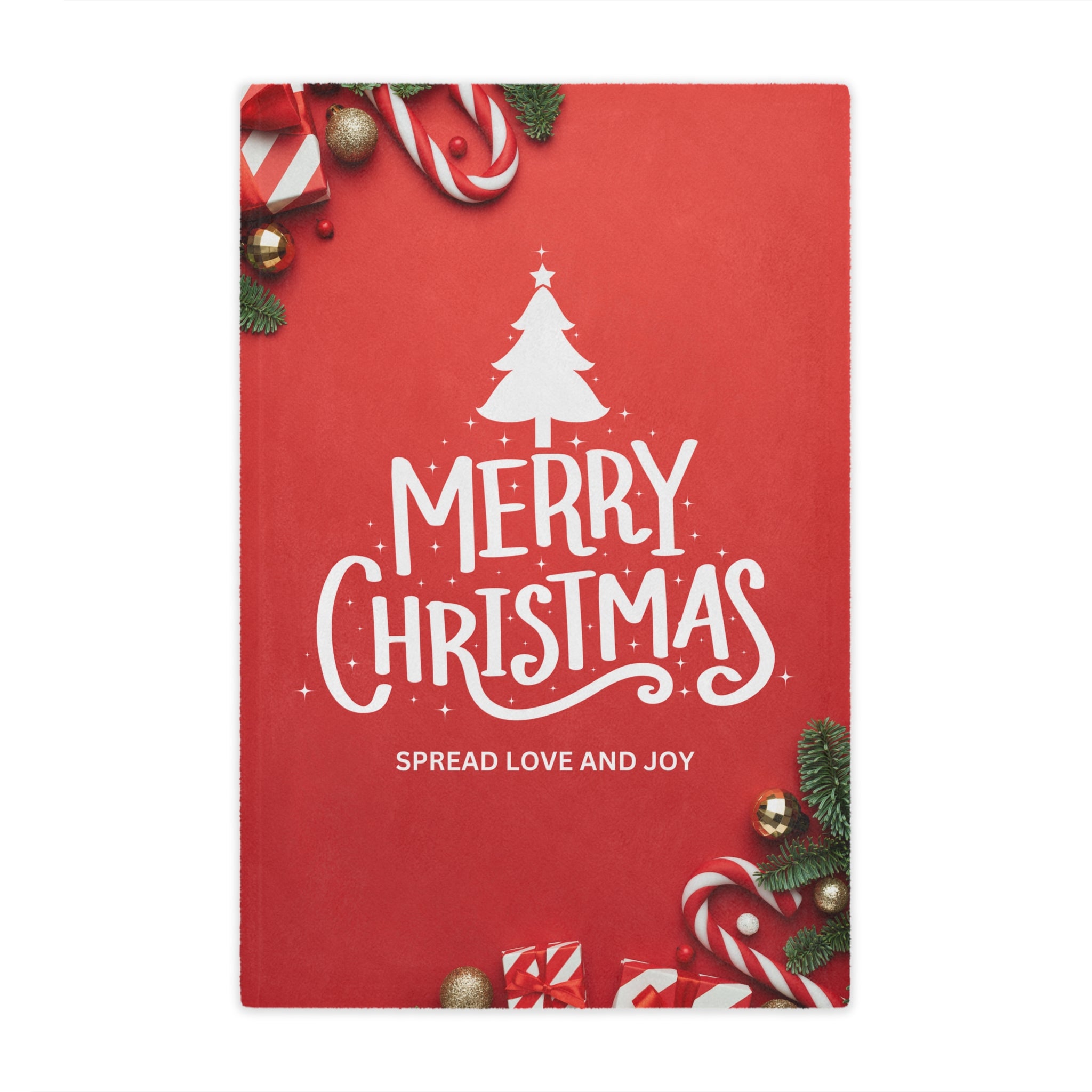 Merry Christmas, Spread Love and Joy Printed Minky Blanket