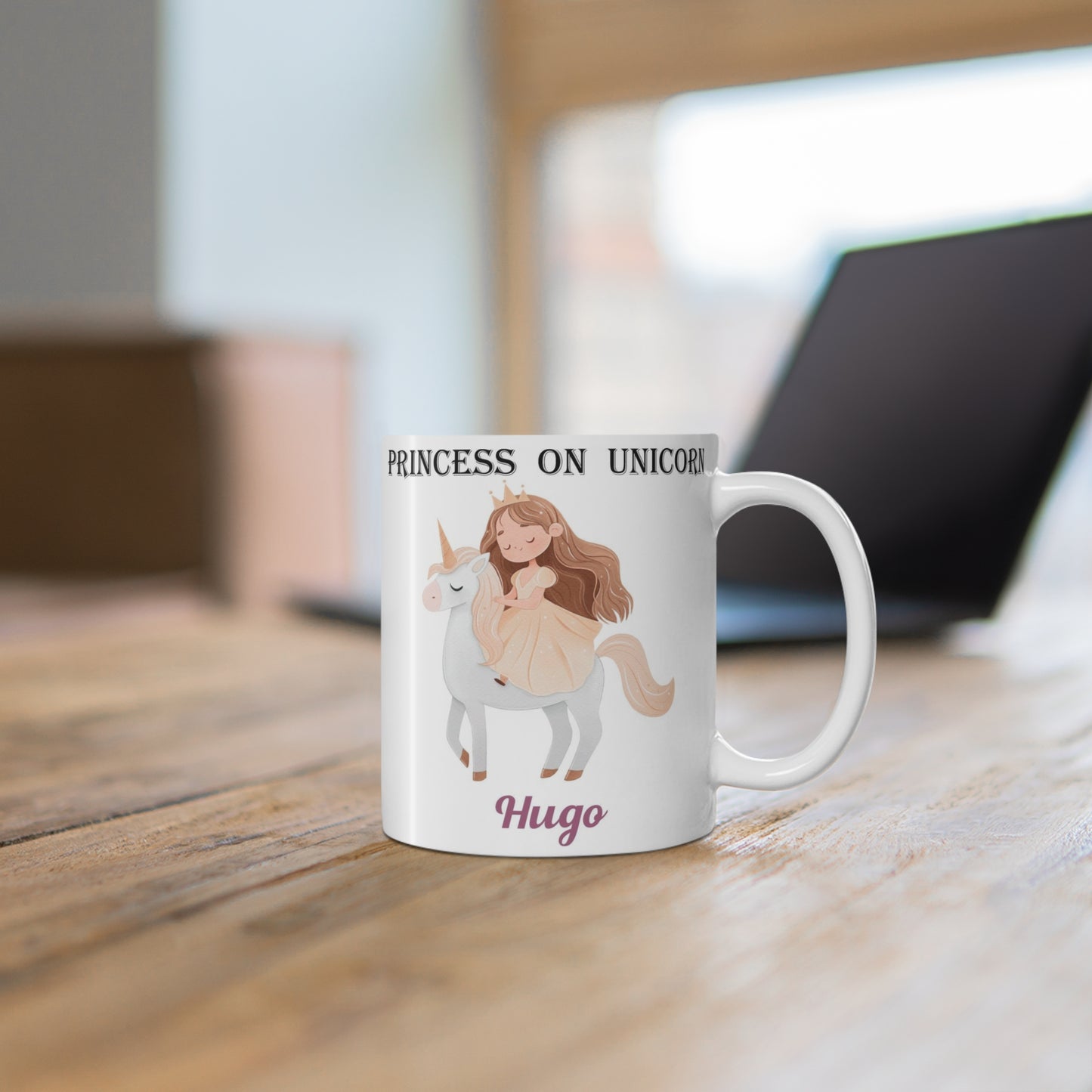Personalized Unicorn and Princess Fairytale Mug – Cute Gift for Kids, Niece, or Granddaughter
