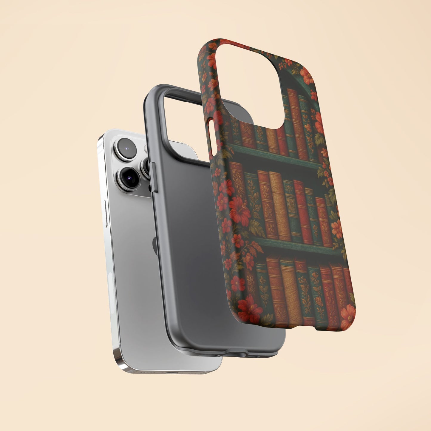 Phone Case - Bookshelf Vintage Book Lover's iPhone & Samsung Cover