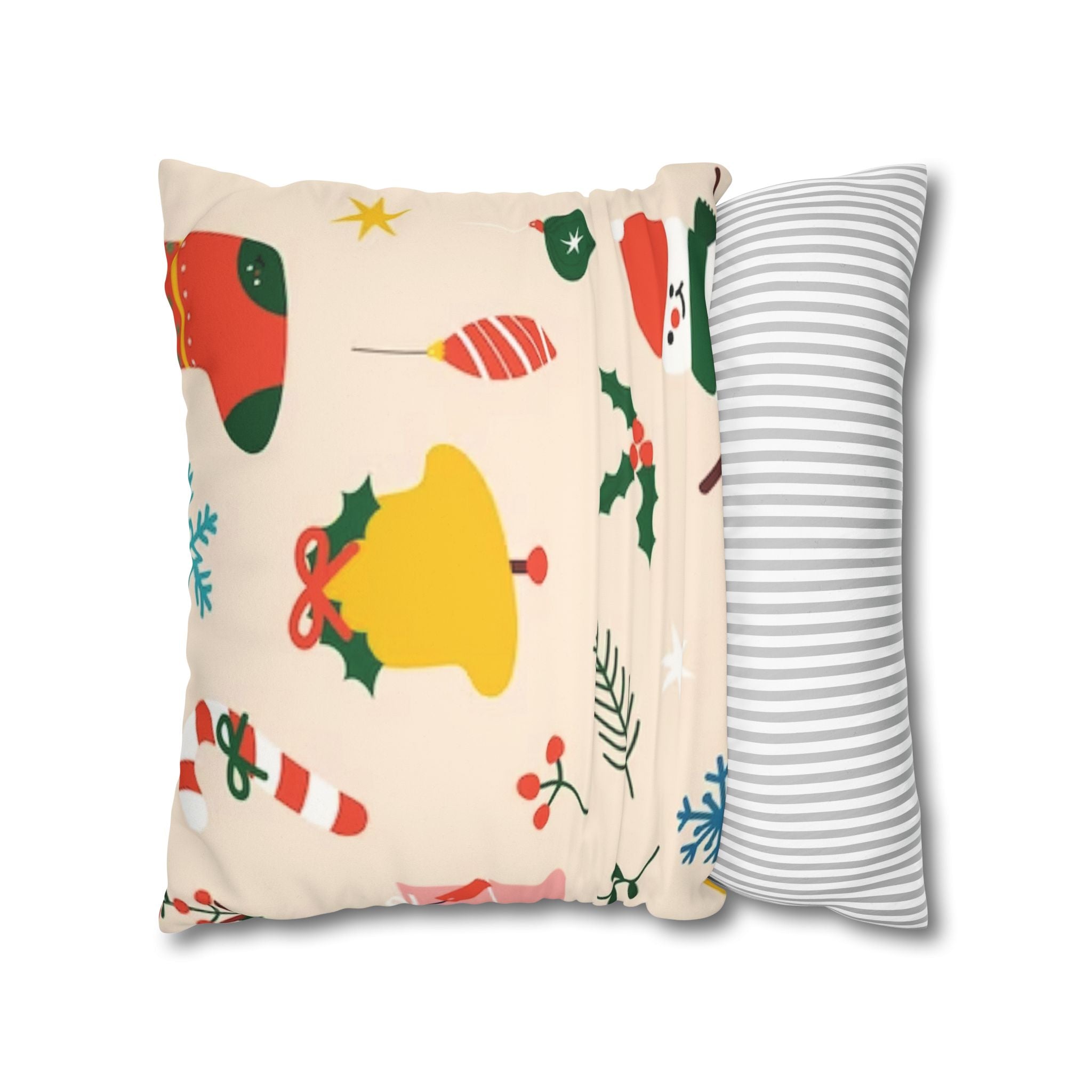 Christmas Faux Suede Decorative Pillow Cover – Square, Multiple Sizes
