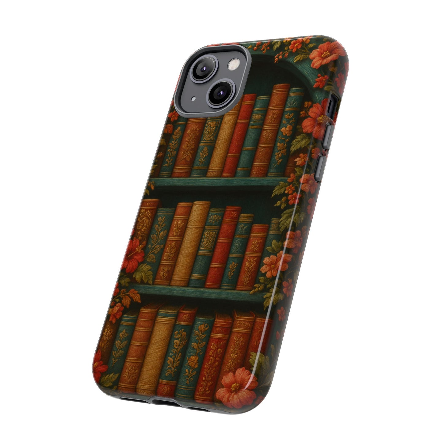 Phone Case - Bookshelf Vintage Book Lover's iPhone & Samsung Cover